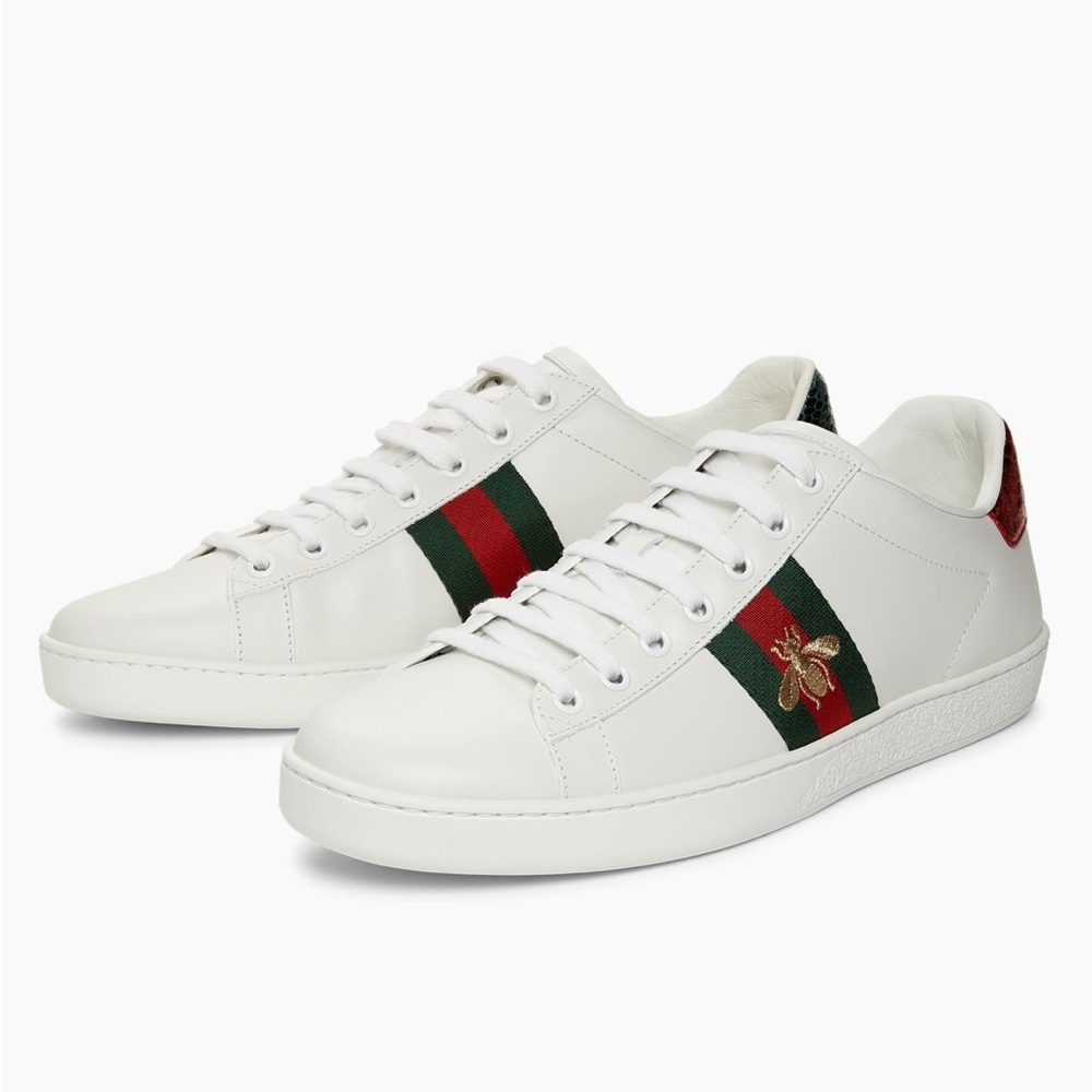 Gucci - new Ace bee embroidered sneakers; size 41 (size 10.5/11)